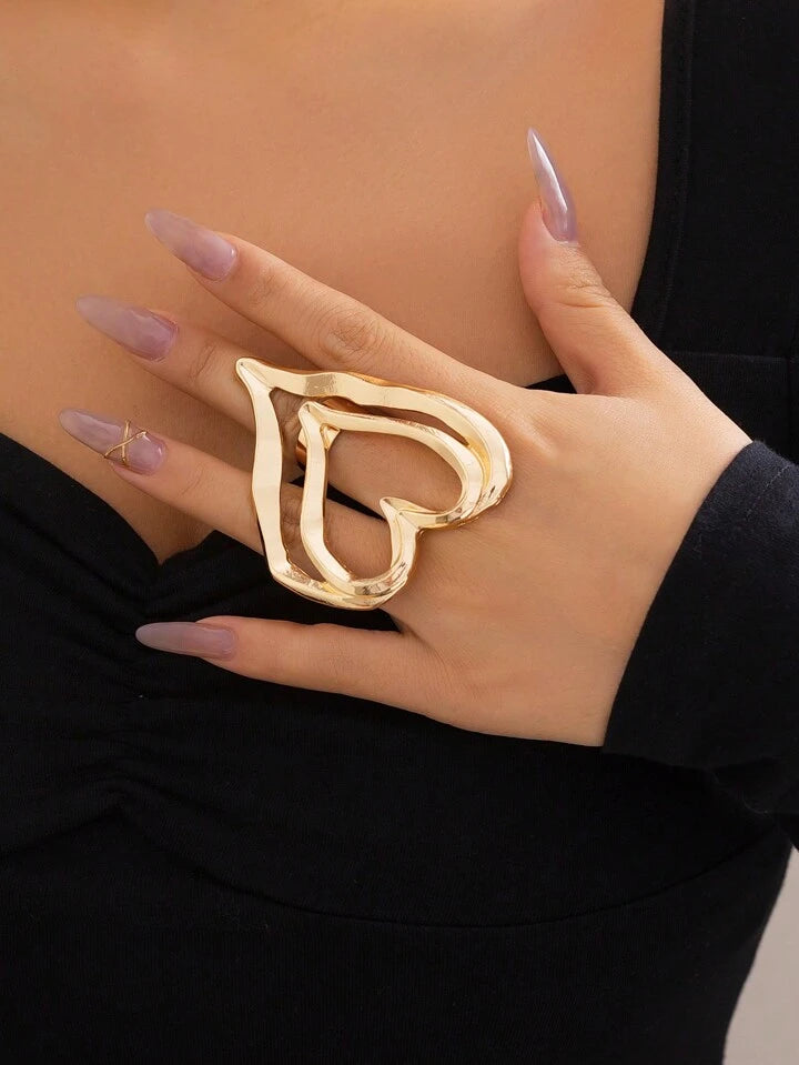 Gold Heart Shaped Ring