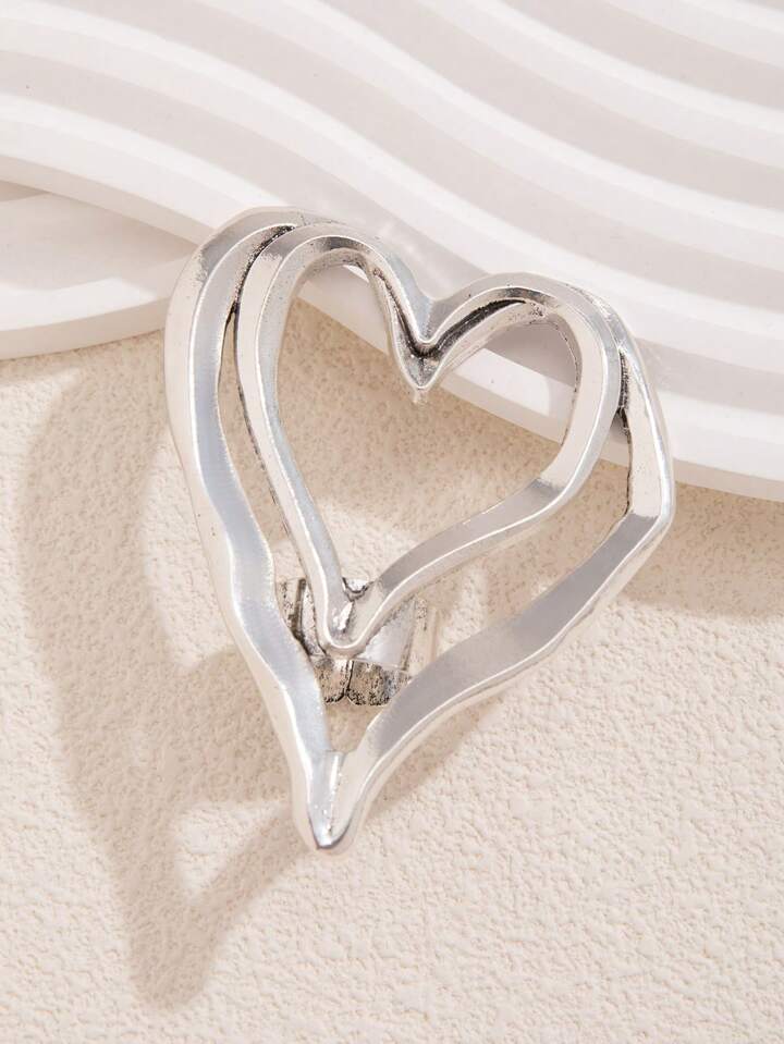 Silver Heart Shaped Ring