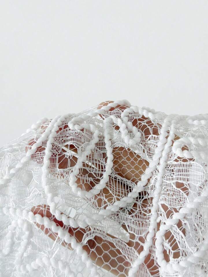 White Mesh Tie-Knot Cover-Up